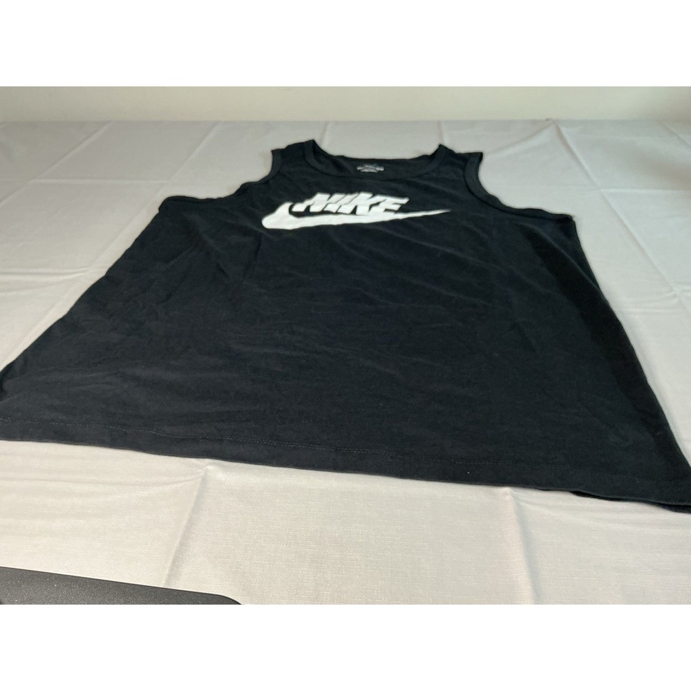 Nike Men's Black Logo Tank Top Sleeveless T-Shirt Size L Cotton